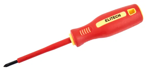 Отвертка диэлектрическая Elitech PH0 75мм 231201