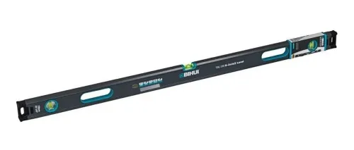 Уровень строительный BIHUI / Бихуй с фрезерованной поверхностью и двумя эргономичными рукоятками, 3 глазка из полиакрила, алюминиевый, 120см / измерительный инструмент