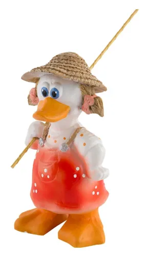 Фигурка садовая PARK Уточка рыбачка, полистоун, 22х13х10см