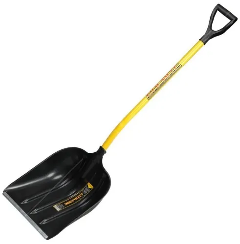 Лопата Инструм-Агро Тандем Эверест для уборки снега, с рукояткой, из пластика и алюминия, ковш 520х395мм / садовый инструмент