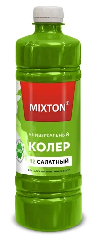 Колер для краски MIXTON / Микстон паста универсальная, цвет 12 салатный, 0.45л / строительство и ремонт