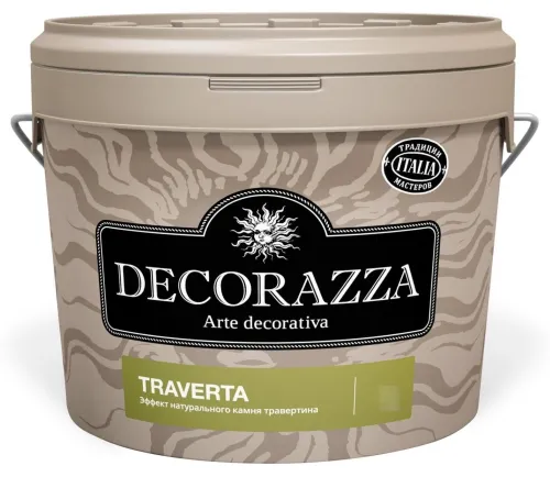 Декоративное покрытие Decorazza / Декорацца Traverta TT 001 с эффектом натурального камня травертина, на акриловой основе, 7кг / лакокрасочные материалы