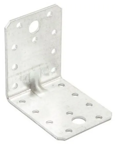 Крепежный уголок Rock Solid Connection / Рок Солид Конекшн усиленный, из оцинкованной стали, серый, 70х70х55х2мм / строительство и ремонт