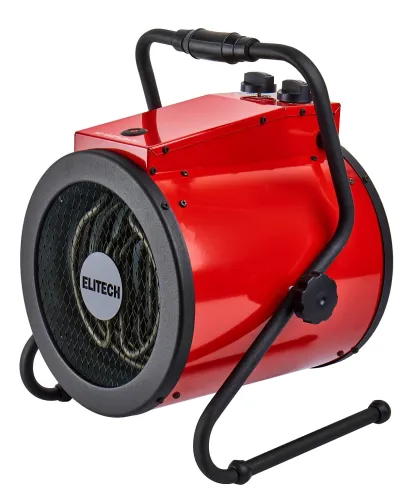 Тепловая пушка Elitech / Элетек ТВ 5ЕК электрическая в металлическом корпусе, 340х340х420мм, 4.5кВт, 45м2, 400м3/ч, IP20 / отопление