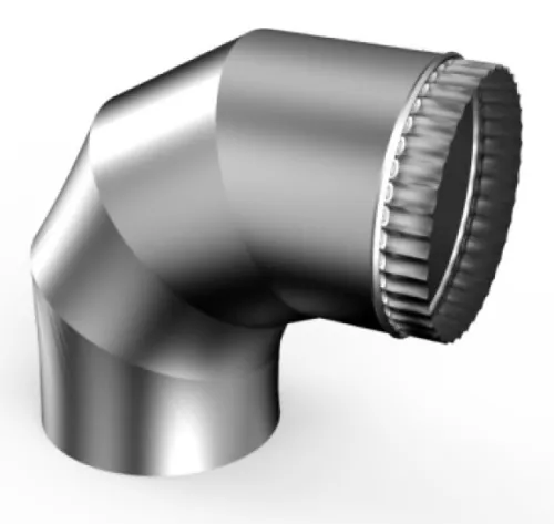 Угол для дымохода Сталь Мастер, 90 градусов, сталь, 120мм