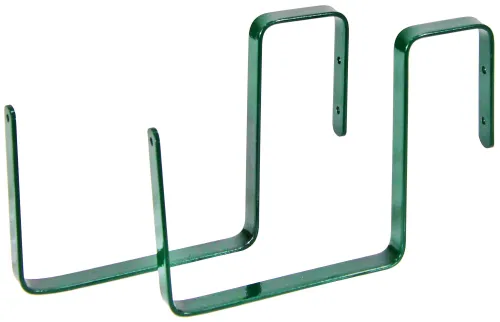 Подставка для цветов Комплект-Агро для балконного ящика, из металла, зеленая, 290х180х20мм, 2шт. / садовый декор