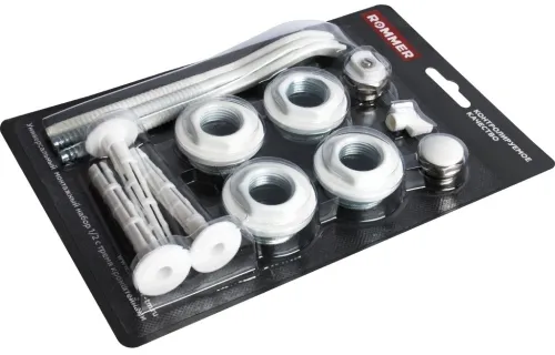 Монтажный комплект Rommer 1/2" с 3 кронштейнами, 13 предметов