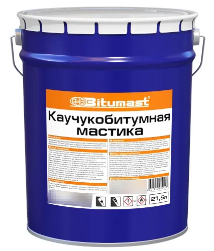 Мастика гидроизоляционная Bitumast, 21.5л, для наружных и внутренних работ