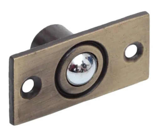 Защелка дверная СКОБЯНОЙ шариковая, металл, бронза, 007346