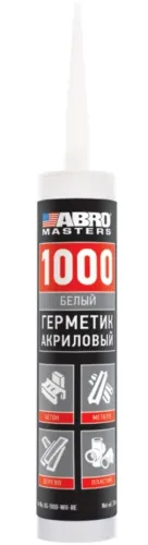 Герметик акриловый ABRO Masters AS-1000-WH-RE, белый, 310мл