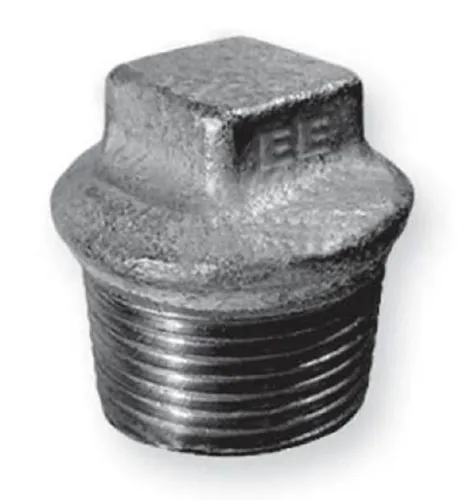 Заглушка для труб FT / ФТ резьбовая из оцинкованного чугуна, серая, диаметр присоединения 20мм, наружная резьба 3/4", 1шт. / крепеж и фурнитура