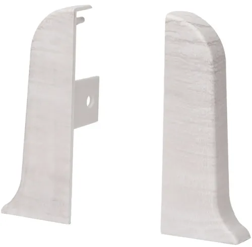 Заглушки для плинтуса MIXTON / Микстон левая и правая, ПВХ, цвет клен сибирский, 56×23мм, 2шт. / строительство и ремонт