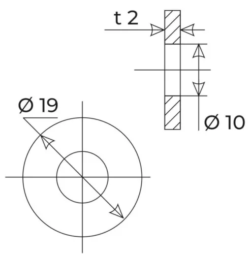 Прокладка сантехническая MasterProf, резина, белая, 1/2", 6шт