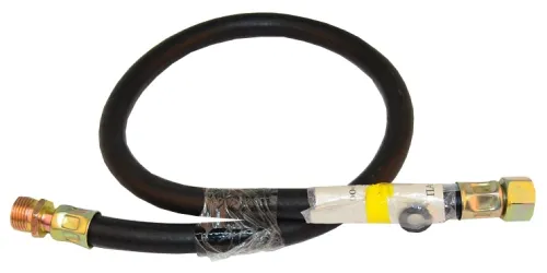 Подводка для газа MIXTON / Микстон с внутренней-наружной резьбой, гайка-штуцер, резиновая, черная, диаметр 1/2дюйм, 1м / газовый шланг