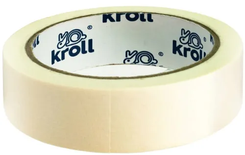 Скотч малярный Kroll / Кролл крепированный, на бумажной основе, белый, ширина 30мм, длина 30м / лента