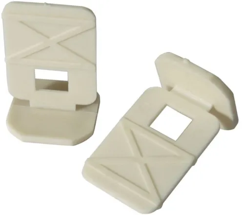 Зажим для выравнивания плитки USPEX / Успех П-образный, пластиковый, белый, 40шт. / строительство и ремонт