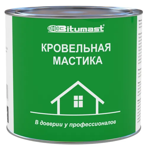 Мастика гидроизоляционная Bitumast кровельная, 1.8кг