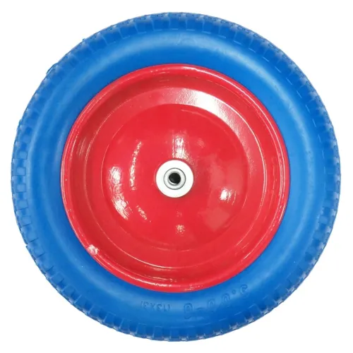 Колесо промышленное MIXTON / Микстон литое, бескамерное с подшипником для тачки, из полиуретана, диаметр 350мм / фурнитура