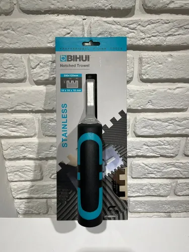 Шпатель зубчатый BIHUI PTSB10, нержавеющая сталь, 280×120мм