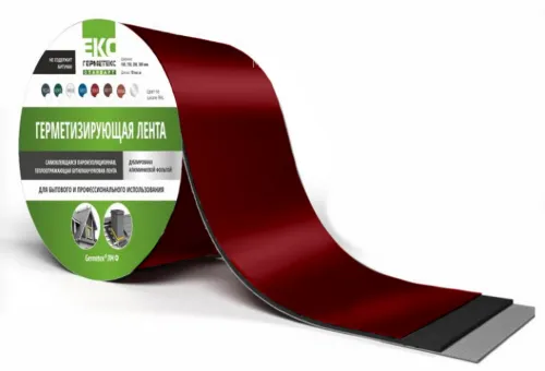 Лента гидроизоляционная Germeteks ЛМ.Ф, 5см x 3м, красная
