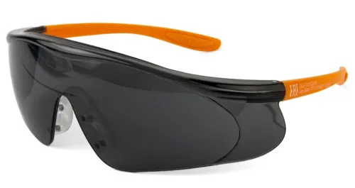 Очки защитные Jeta / Джета открытые с боковой защитой Zenith, линзы Safety, дымчатые из поликарбоната, весом 30.4г / строительство и ремонт
