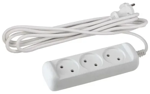 Удлинитель ЭРА, 3 розетки, кабель ПВС, 3м, 6А, IP20