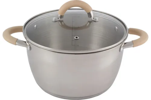 Кастрюля Mallony Fortuna с крышкой, нерж. сталь, 25см, 4.8л, 007220