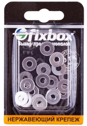 Шайба Fixbox / Фиксбокс усиленная кузовная, из нержавеющей стали, DIN 9021, диаметр 4мм, класс прочности 8.8, 20шт. / крепеж