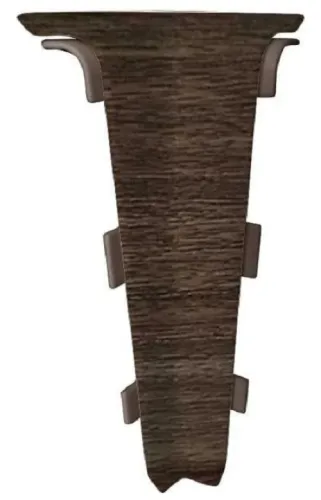 Внутренний угол для плинтуса MIXTON / Микстон напольный, из ПВХ, цвет коричневый, размер 70×20мм, 2шт. / отделочные материалы
