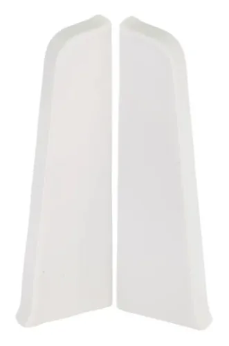 Заглушки для плинтуса Salag / Салаг Lima левая и правая, ПВХ, цвет серый, 72×22мм, 2шт. / строительство и ремонт