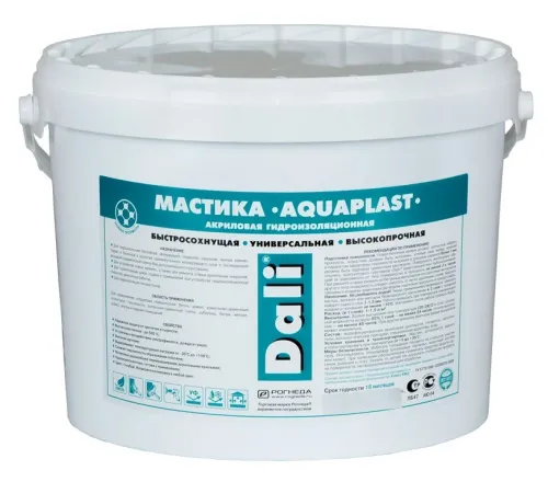 Мастика Dali AQUAPLAST акриловая, универсальная, 10л