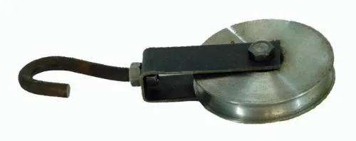 Блок монтажный SD / СД строительный, с крюком, металлический, серый, диаметр 100мм, 0.65т / такелаж
