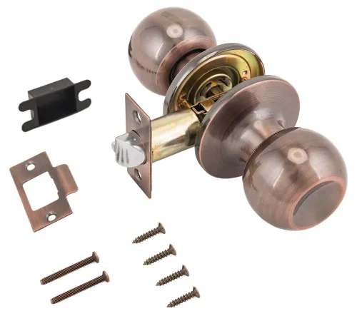 Защелка дверная AVERS / Аверс 6072-05-АС-Blister без фиксации межкомнатная, из металла, цвет медь / фурнитура для мебели