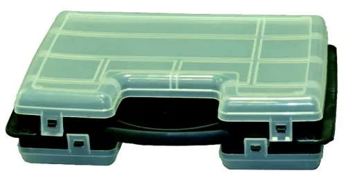 Органайзер для хранения мелочей с прозрачной крышкой, из полипропилена, зеленый, 32х19х19см / оборудование для мастерской