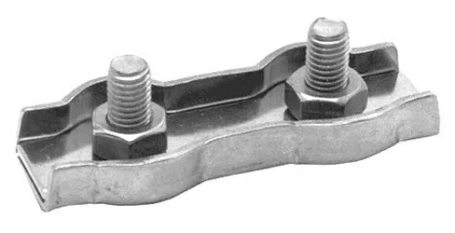 Зажим для троса MIXTON / Микстон Duplex двойной из оцинкованной стали, 4мм / крепеж