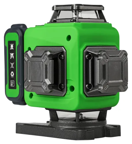 Лазерный уровень AMO / АМО LN 4D-360-2 аккумуляторный, 4 зеленых луча, 25м, ±0.2мм/м, IP54 / нивелир