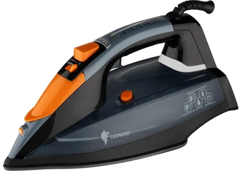 Утюг Leonord / Леонорд LE-1803 паровой, с функцией самоочистки, керамическая подошва, черный, мощностью 2400Вт / бытовая техника
