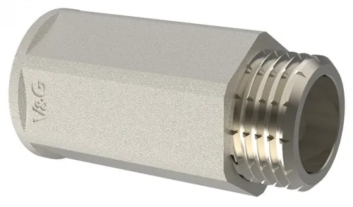 Удлинитель V&G никелированный, латунь, резьба 1/2" VG-210205