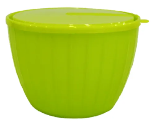 Салатник Giaretti / Джаретти Fiesta круглый c крышкой, полипропиленовый, оливковый, 1700мл / кухонные принадлежности