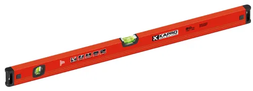 Уровень строительный KAPRO / Капро с амортизирующими торцевыми заглушками, 2 колбы из полиакрила, алюминиевый, 80см / измерительный инструмент