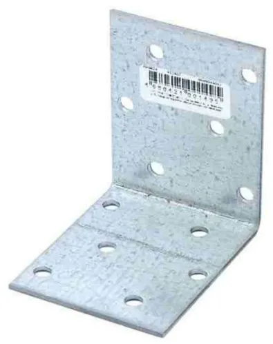 Крепежный уголок Rock Solid Connection / Рок Солид Конекшн перфорированный, из оцинкованной стали, серый, 60х60х50х2мм / строительство и ремонт