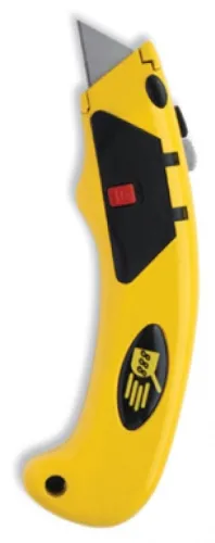 Нож строительный 888 Профи с трапециевидным выдвижным лезвием, из металла, желтый, 100мм / инструменты