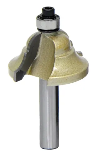 Фреза Elitech / Элитек профильная с подшипником, 2 лезвия, стальная, диаметр 34.9мм, хвостовик 8мм, 17.7/59мм / инструменты