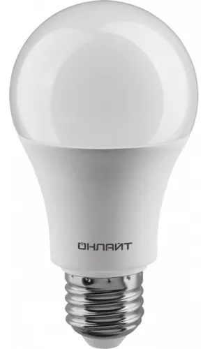 Лампочка светодиодная ОНЛАЙТ OLL-A60-15-230-4K-E27-PACK3, 4000К, 1500Лм