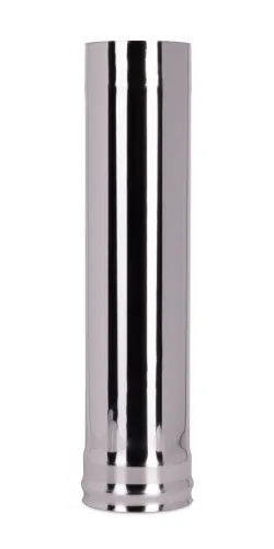 Труба дымоходная Сталь Мастер одностенная, из нержавеющей стали AISI 430 толщиной 1мм, серебристая, диаметр 120мм, длина 0.5м / строительство и ремонт