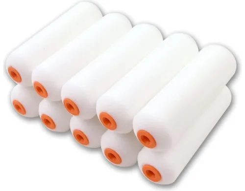 Набор валиков Rollingdog / Ролингдог GLOSS-KING для малярных работ, из поролона, ворс 12мм, крепление 6мм, длина 100мм, 10шт. / инструменты