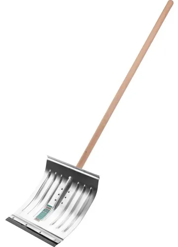 Лопата для снега СИБИН, алюминий и дерево, ковш 428х350мм