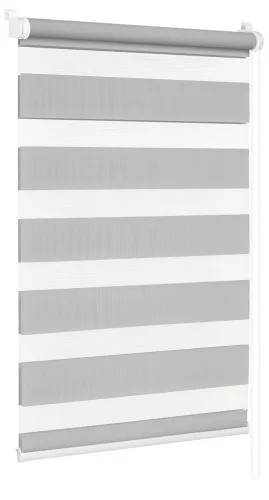 Штора рулонная Delfa / Делфа СРШ-01МК-40605 Стандарт, из полиэстера, серая, 160×52см / товары для дома