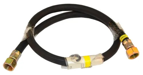 Подводка для газа MIXTON / Микстон с внутренней резьбой, гайка-гайка, резиновая, черная, диаметр 1/2дюйм, 1.5м / газовый шланг