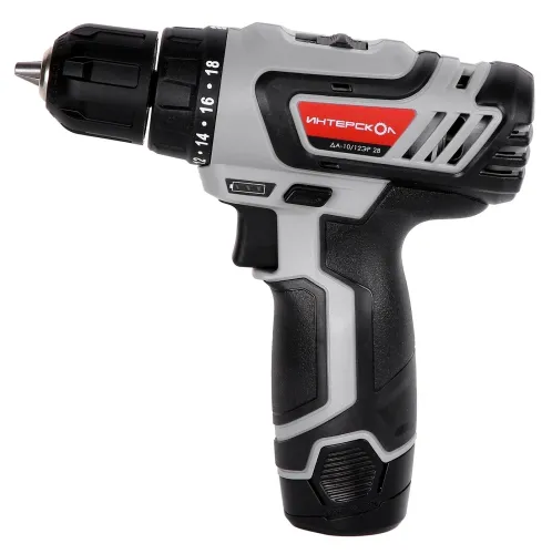 Дрель-шуруповерт Интерскол ДА-10/12ЭР 28, 12В, 1 аккумулятор